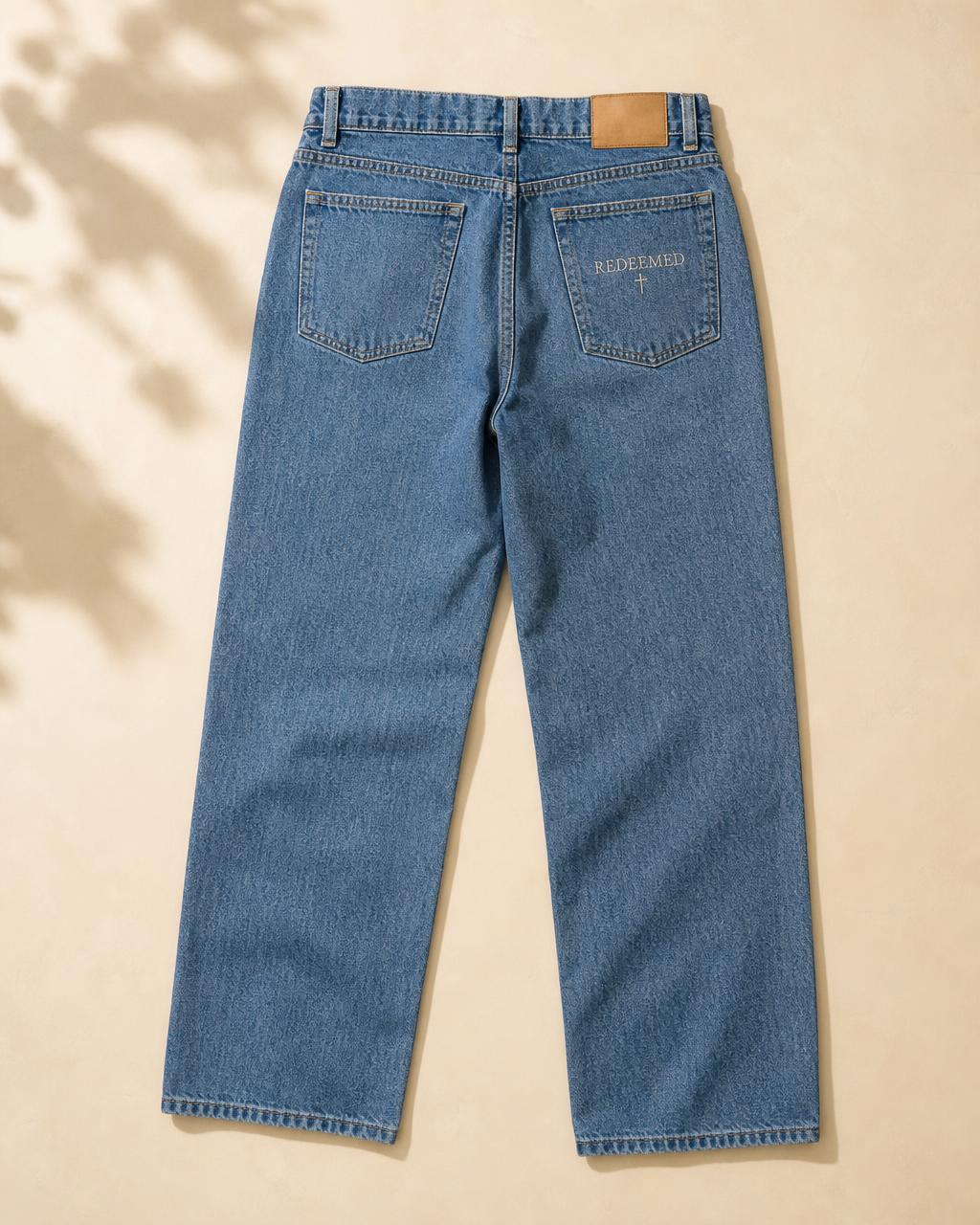 Redeemed Straight-Leg Jeans — Isaiah 43:1